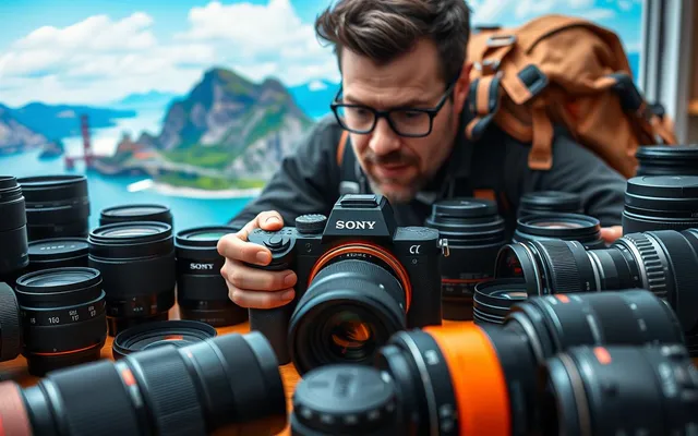 Sony A7 III z obiektywem zmiennoogniskowym w podróży