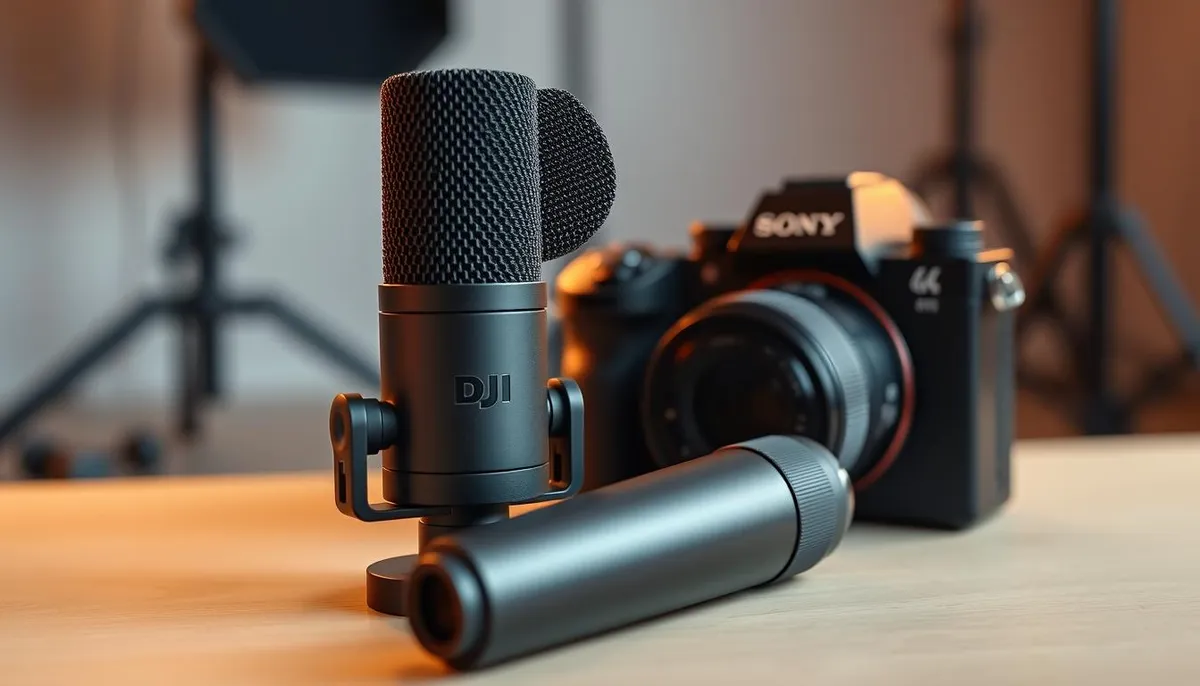 Bezprzewodowy mikrofon DJI i aparat Sony A7 III