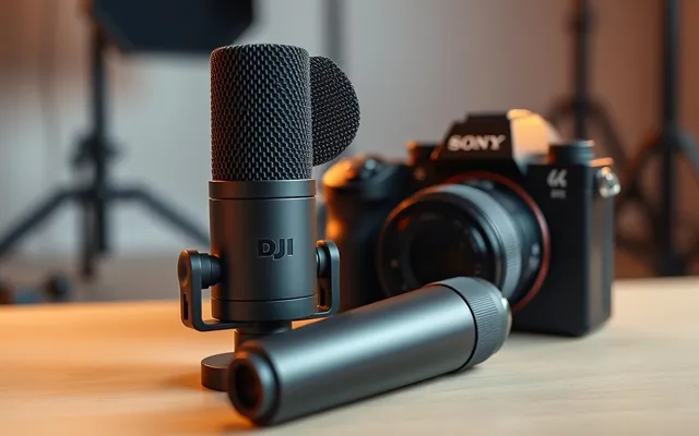 Bezprzewodowy mikrofon DJI i aparat Sony A7 III